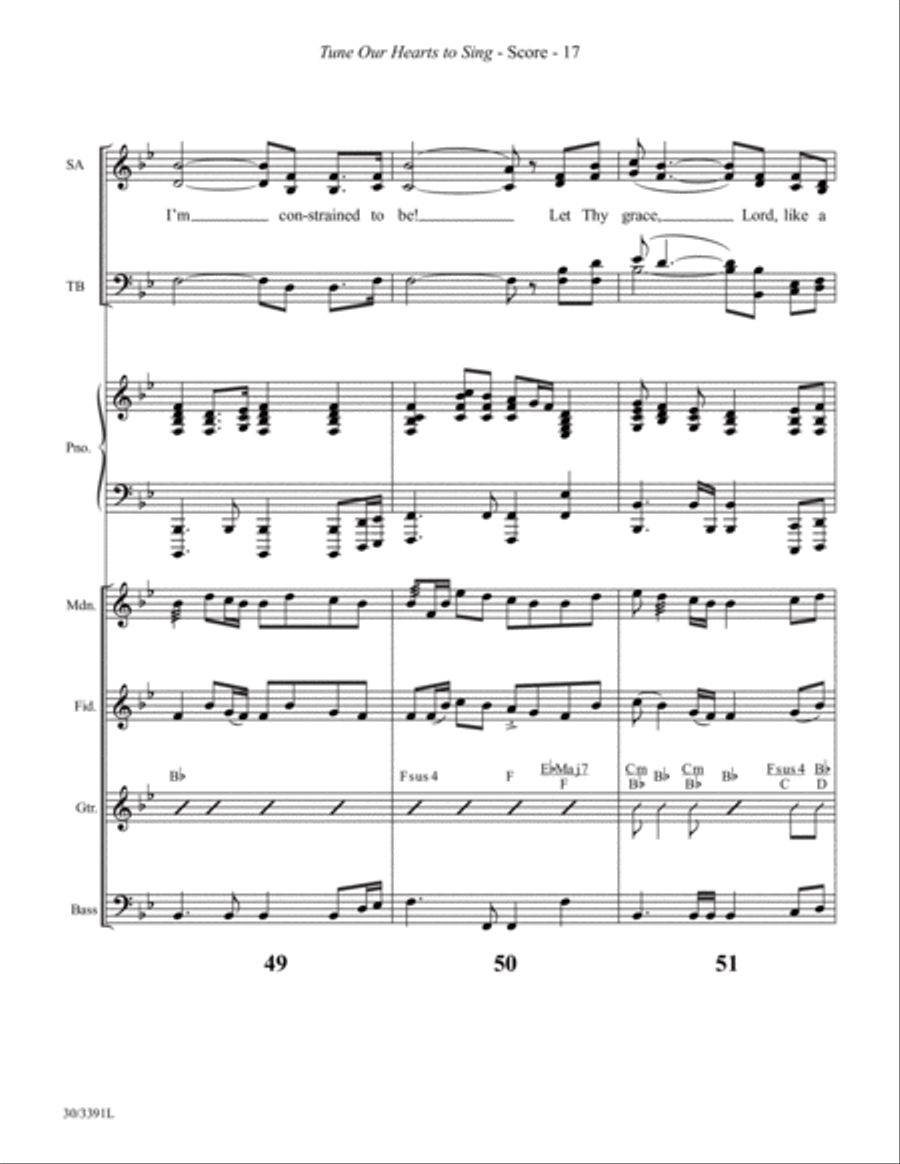 Tune Our Hearts to Sing - Instrumental Ensemble Score and Parts Choir scores gallery preview page 20