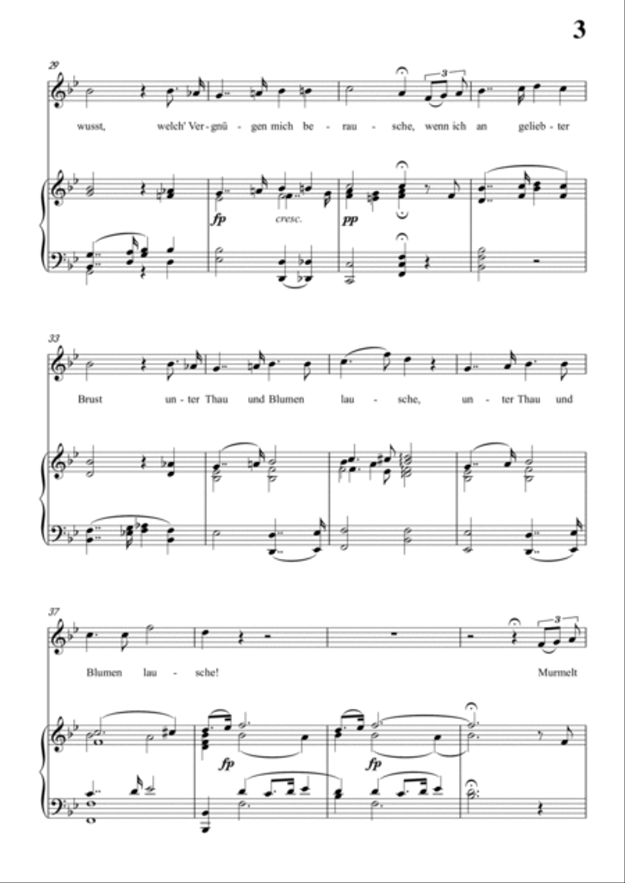 Schubert-Die Nacht in bB D.358,for Vocal and Piano Voice scores gallery preview page 4