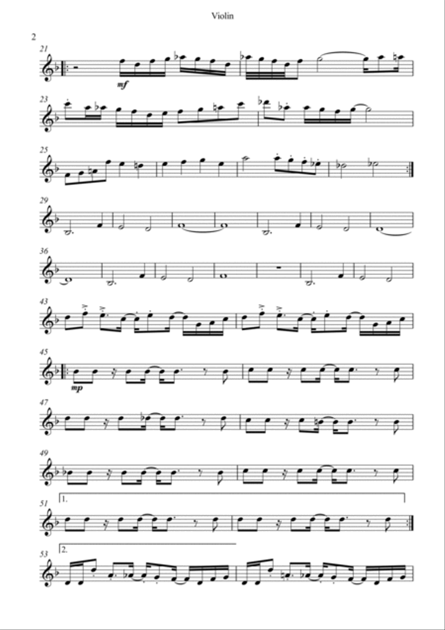 MEGALOVANIA (from Undertale) Violin Solo scores gallery preview page 2