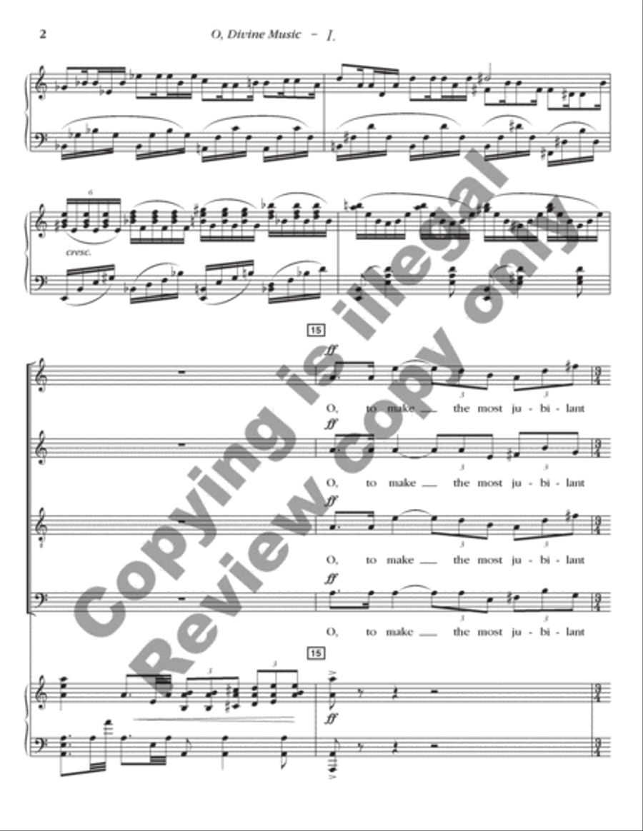 O, Divine Music (Choral Score) 4-Part scores gallery preview page 4