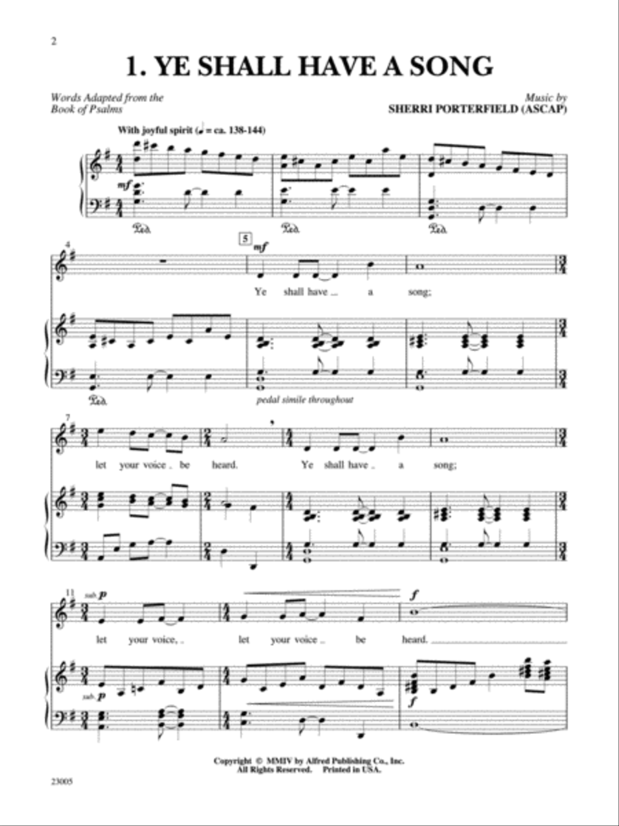 Ye Shall Have a Song Medium-High Voice scores gallery preview page 3