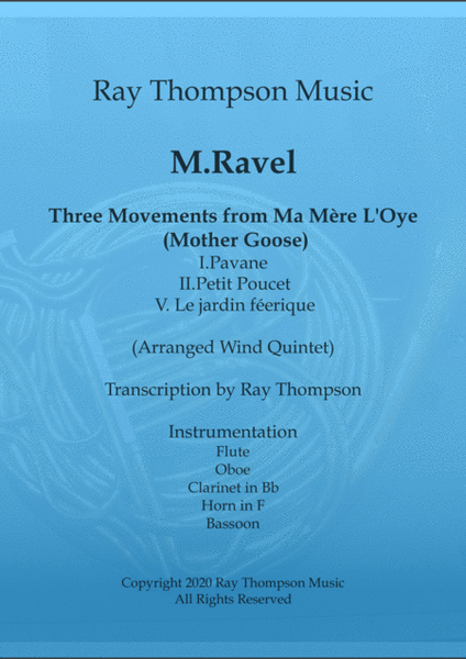Ravel: Three Movements from Ma Mère L'Oye (Mother Goose Suite) - wind quintet image number null