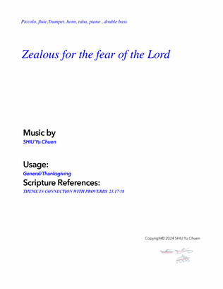 Zealous for the fear of the Lord
