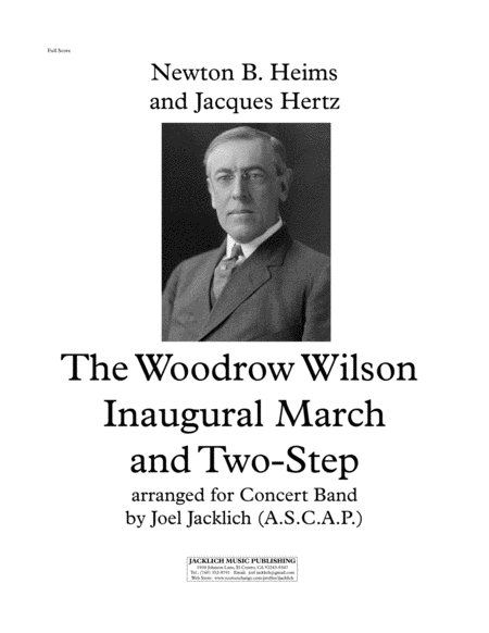 The Woodrow Wilson Inaugural March and Two-Step image number null