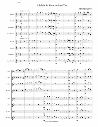 Alleluia In Resurrectione Tua arranged for flute octet or flute choir