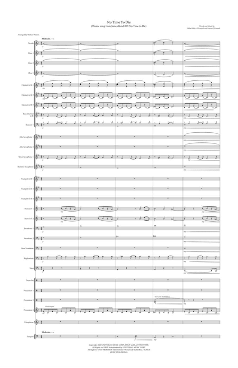 No Time To Die Concert Band scores gallery preview page 2