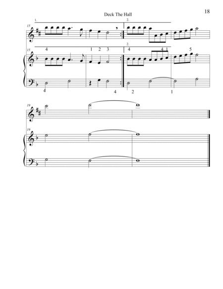 Christmas Duets for Alto Saxophone & Piano: Deck The Hall image number null