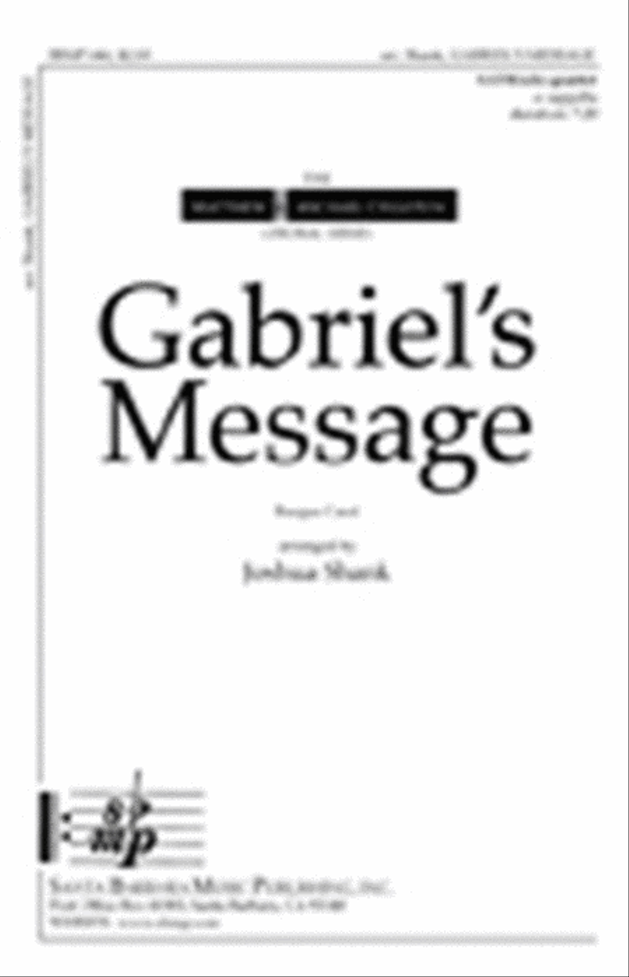 Gabriel's Message - SATB Octavo 4-Part scores gallery preview page 1