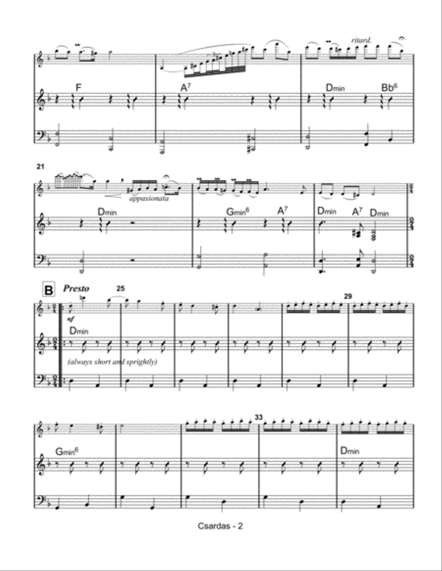 Csardas Csardas Violin Solo scores gallery preview page 2