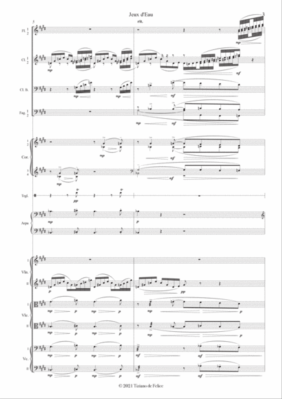 Jeux d'eau for Orchestra - Maurice Ravel Full Orchestra scores gallery preview page 5