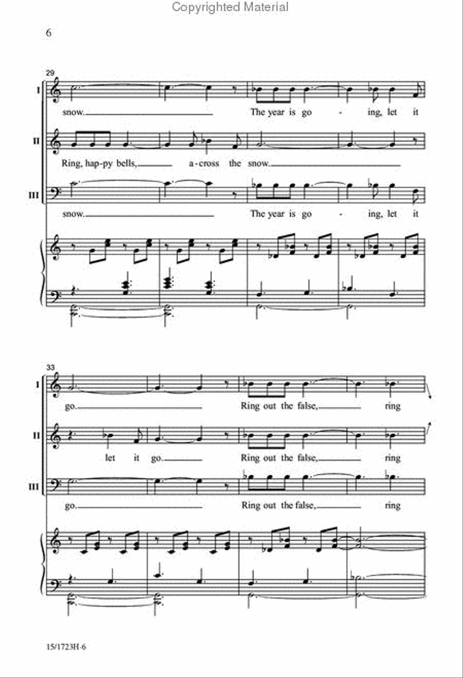 Ring Out, Wild Bells Ring Out, Wild Bells 3-Part scores gallery preview page 5