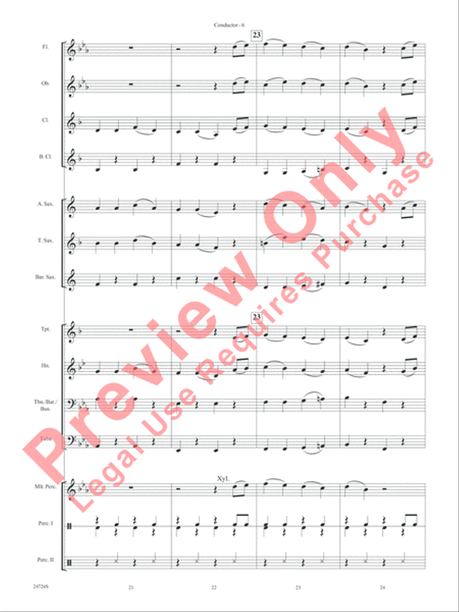 Wonka's Welcome Song (from Charlie and the Chocolate Factory) Concert Band scores gallery preview page 8