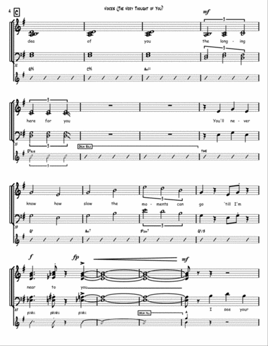 The Very Thought Of You Choir scores gallery preview page 4