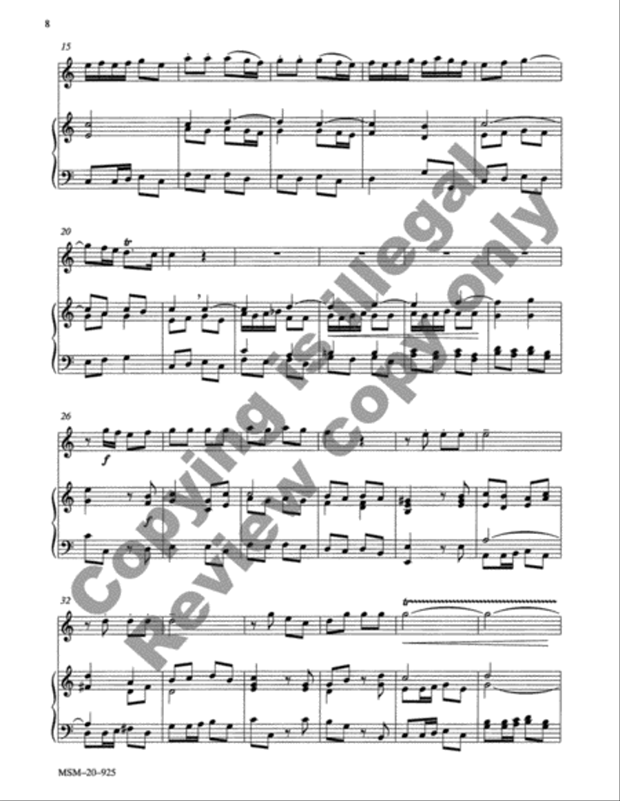 Three Baroque Trumpet Tunes Trumpet Solo scores gallery preview page 14