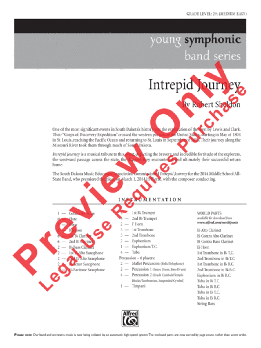 Intrepid Journey Concert Band scores gallery preview page 2