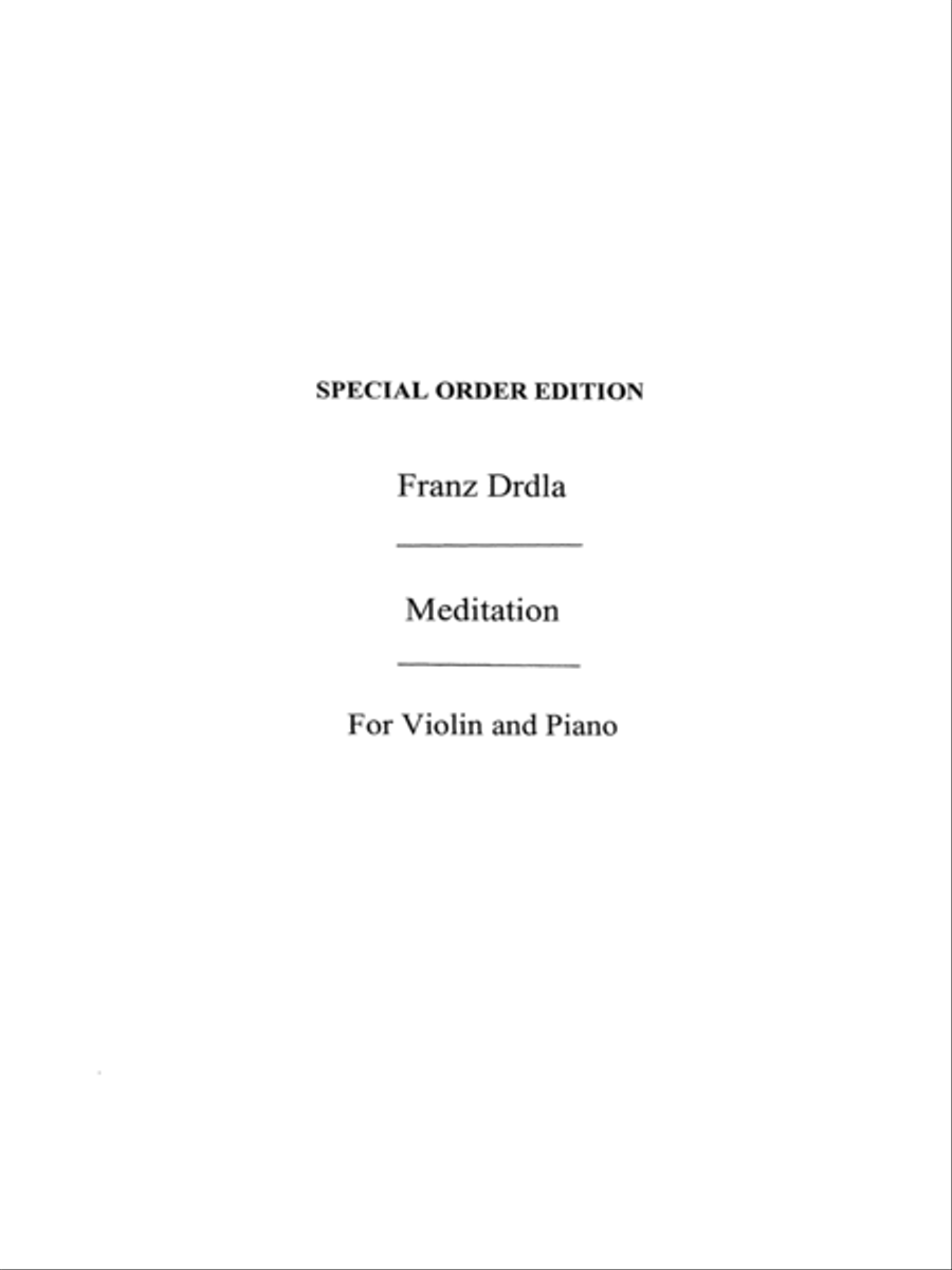 Meditation For Violin And Piano Op.34 No.1 Violin Solo scores gallery preview page 1
