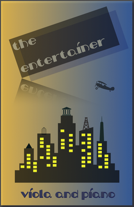 Book cover for The Entertainer by Scott Joplin, for Viola and Piano