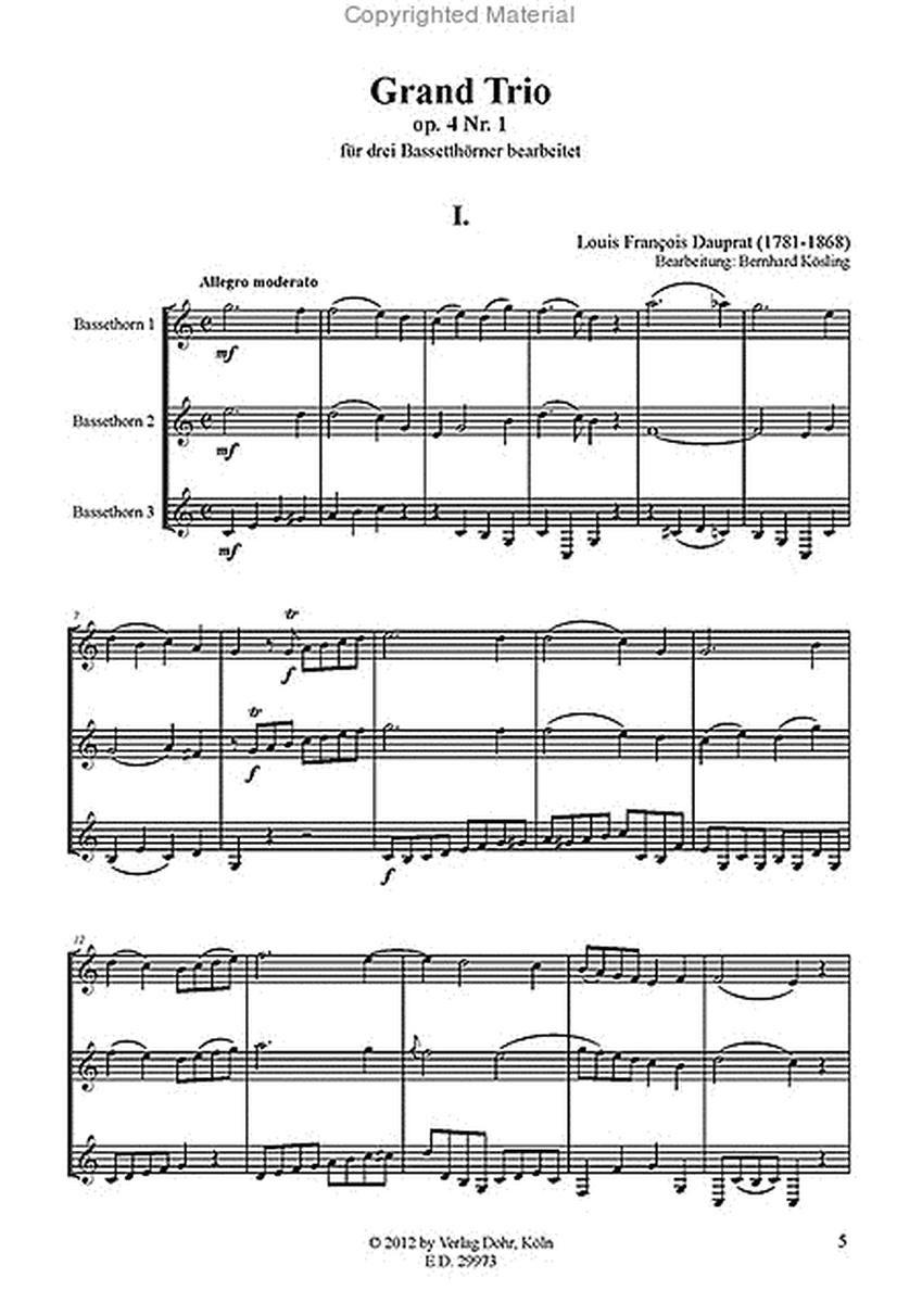 Grand Trio op. 4/1 (für drei Bassetthörner)