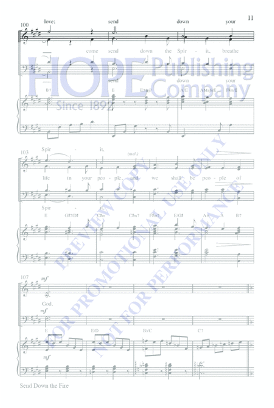 Send Down the Fire Choir scores gallery preview page 11