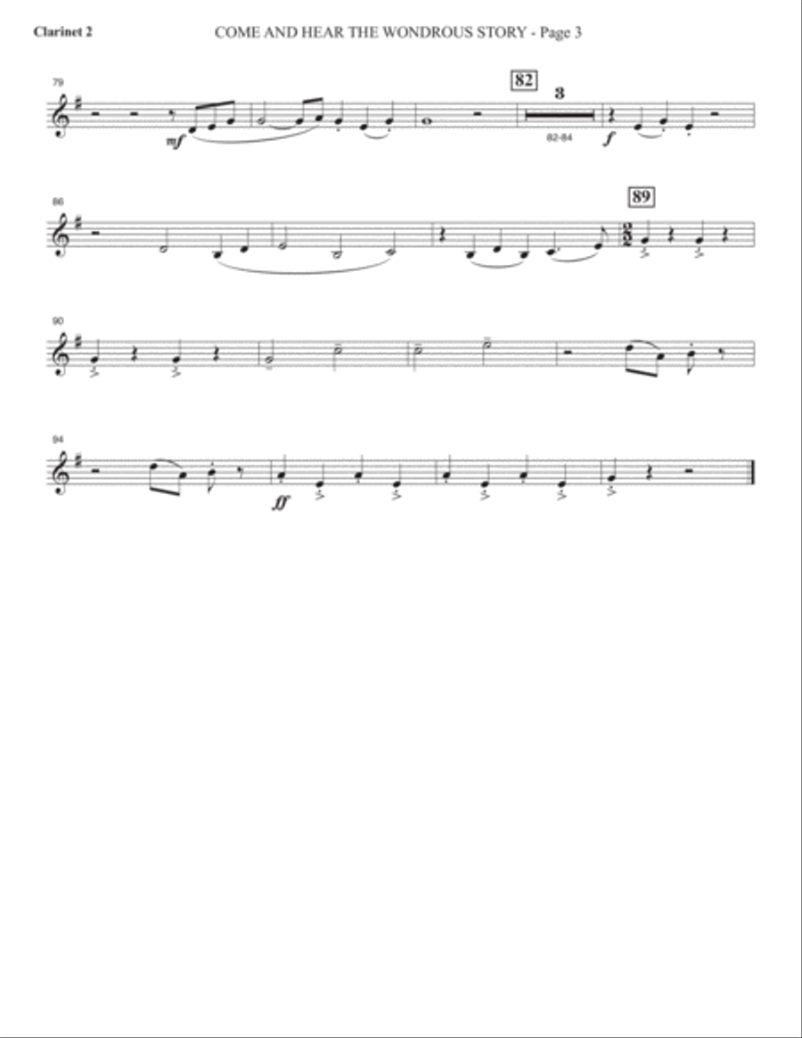 Sacred Places - Bb Clarinet 2 Choir scores gallery preview page 6