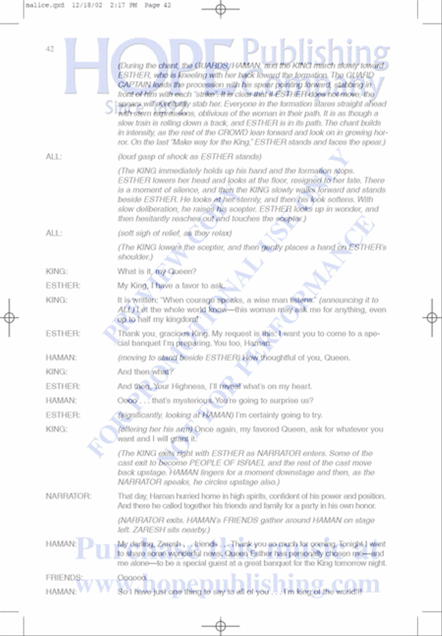 Malice in the Palace Unison Choir scores gallery preview page 42