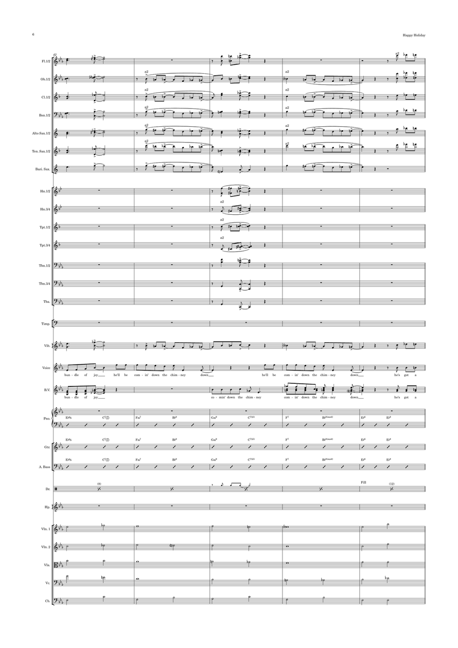 Happy Holiday / The Holiday Season Full Orchestra scores gallery preview page 6