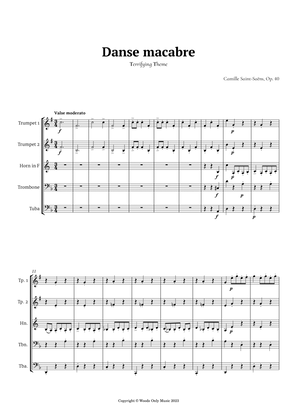 Book cover for Danse Macabre by Camille Saint-Saens for Brass Quintet