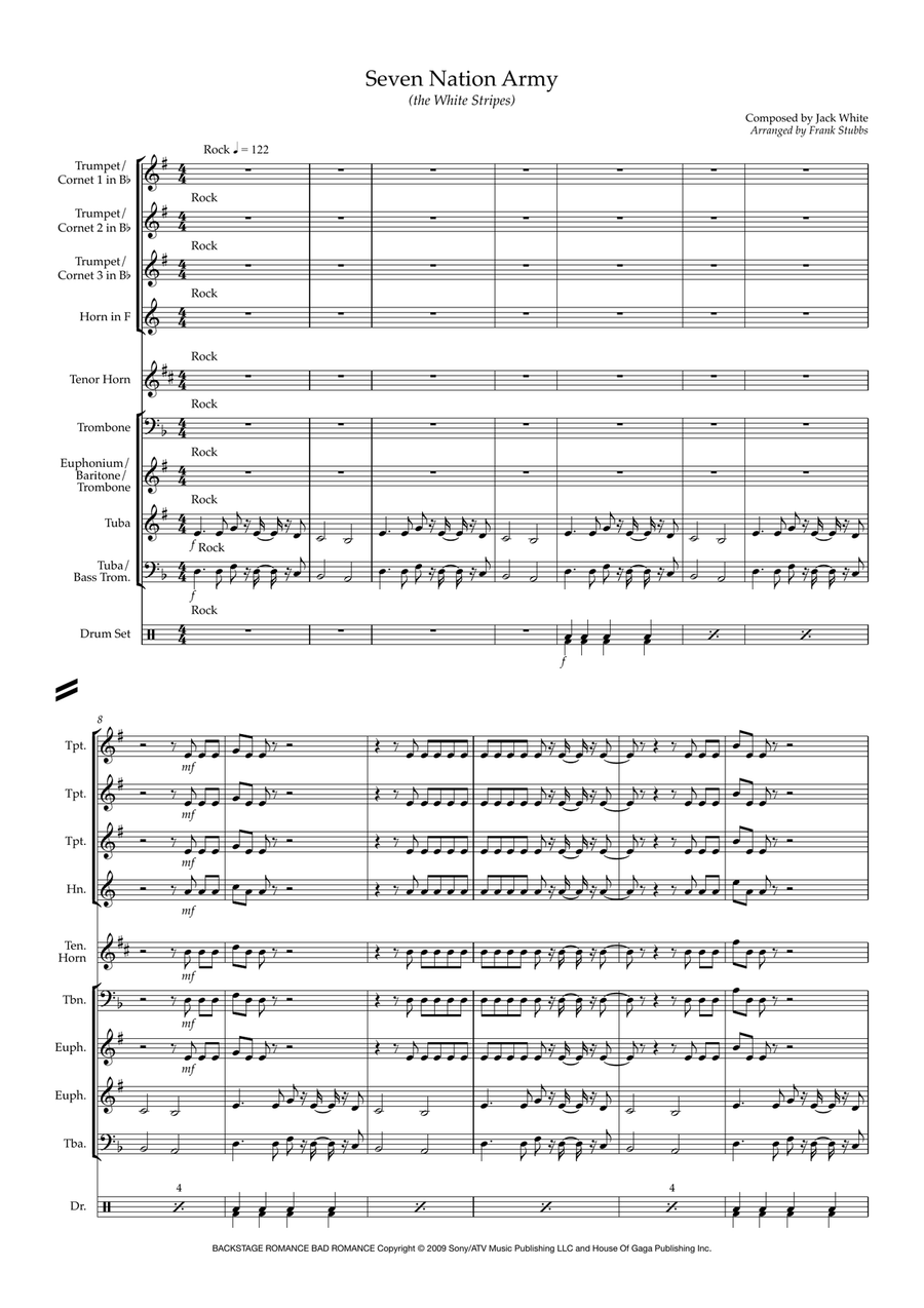 Seven Nation Army Large Ensemble scores gallery preview page 3