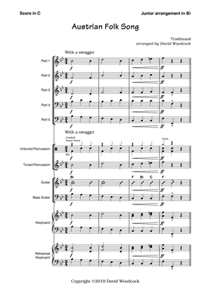Austrian Folk Song - in B flat for flexible ensemble