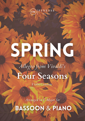 Book cover for DUET - Four Seasons Spring (Allegro) for BASSOON and PIANO - F Major