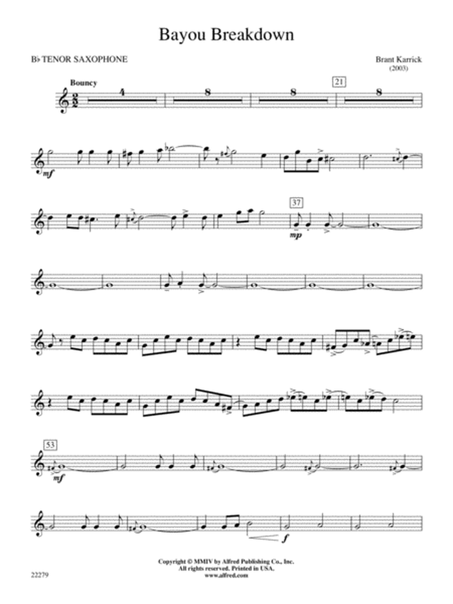 Bayou Breakdown: B-flat Tenor Saxophone