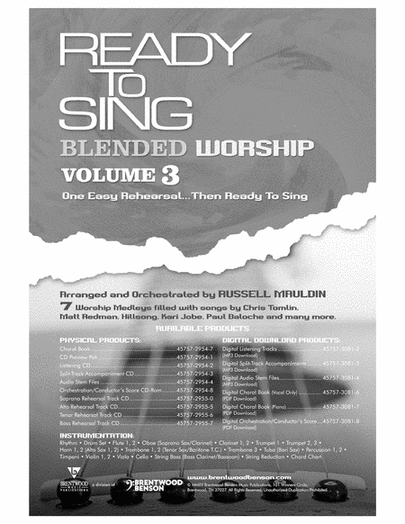 Ready to Sing Blended Worship, Volume 3 (Accompaniment CD) image number null