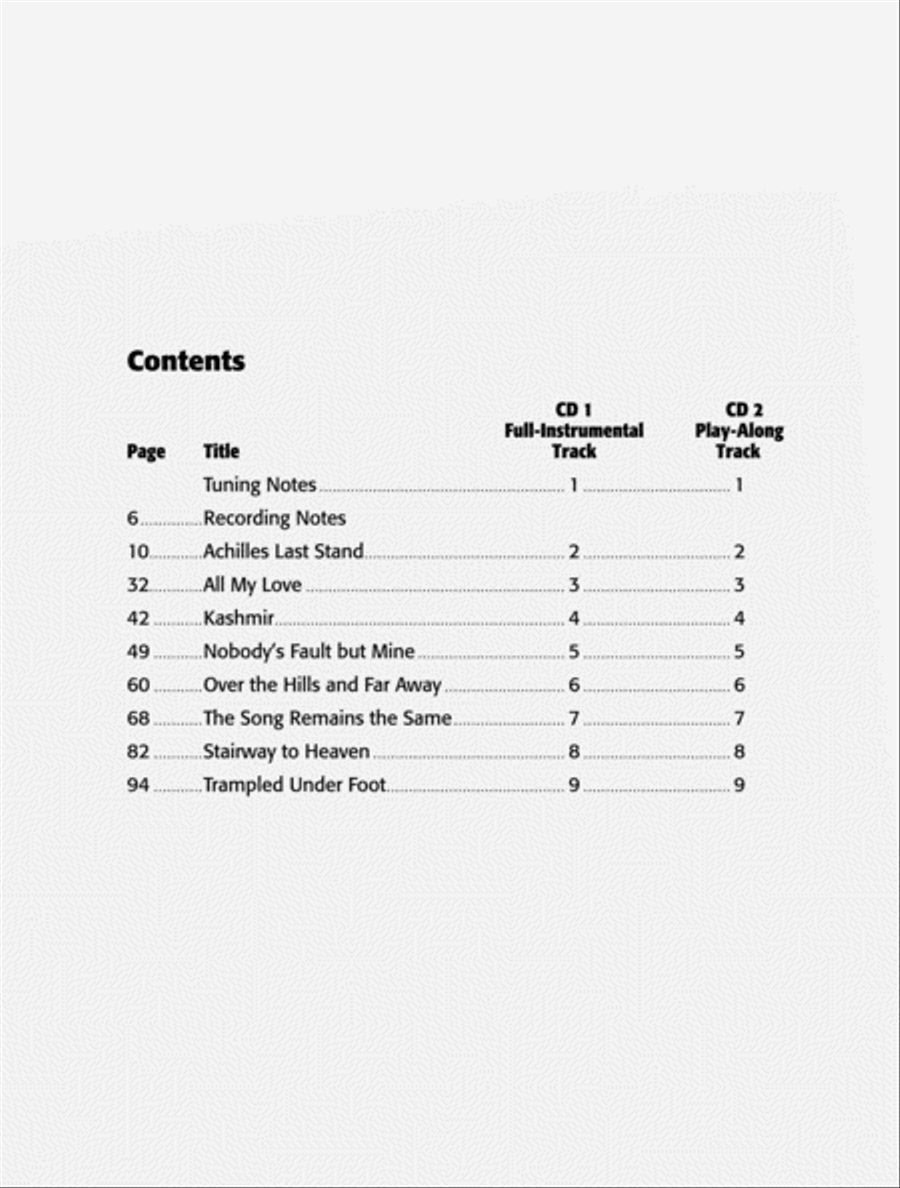 Ultimate Guitar Play-Along Led Zeppelin, Volume 2 Guitar Tablature scores gallery preview page 2