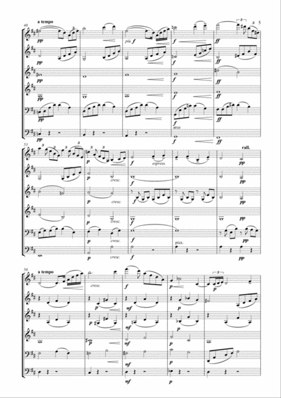 Meditation for solo violin and string orchestra String Orchestra scores gallery preview page 5