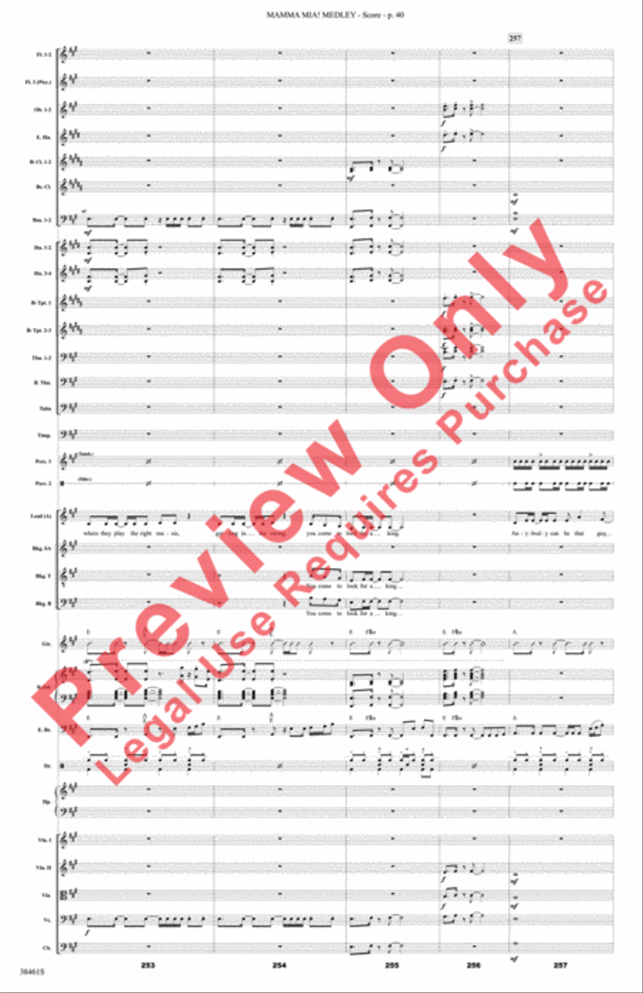 Mamma Mia! Medley Mamma Mia! Medley Full Orchestra scores gallery preview page 41