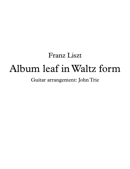 Album leaf in Waltz form - tab image number null