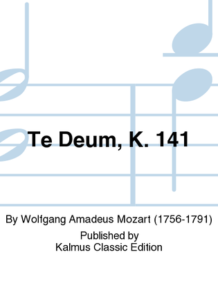 Book cover for Te Deum, K. 141