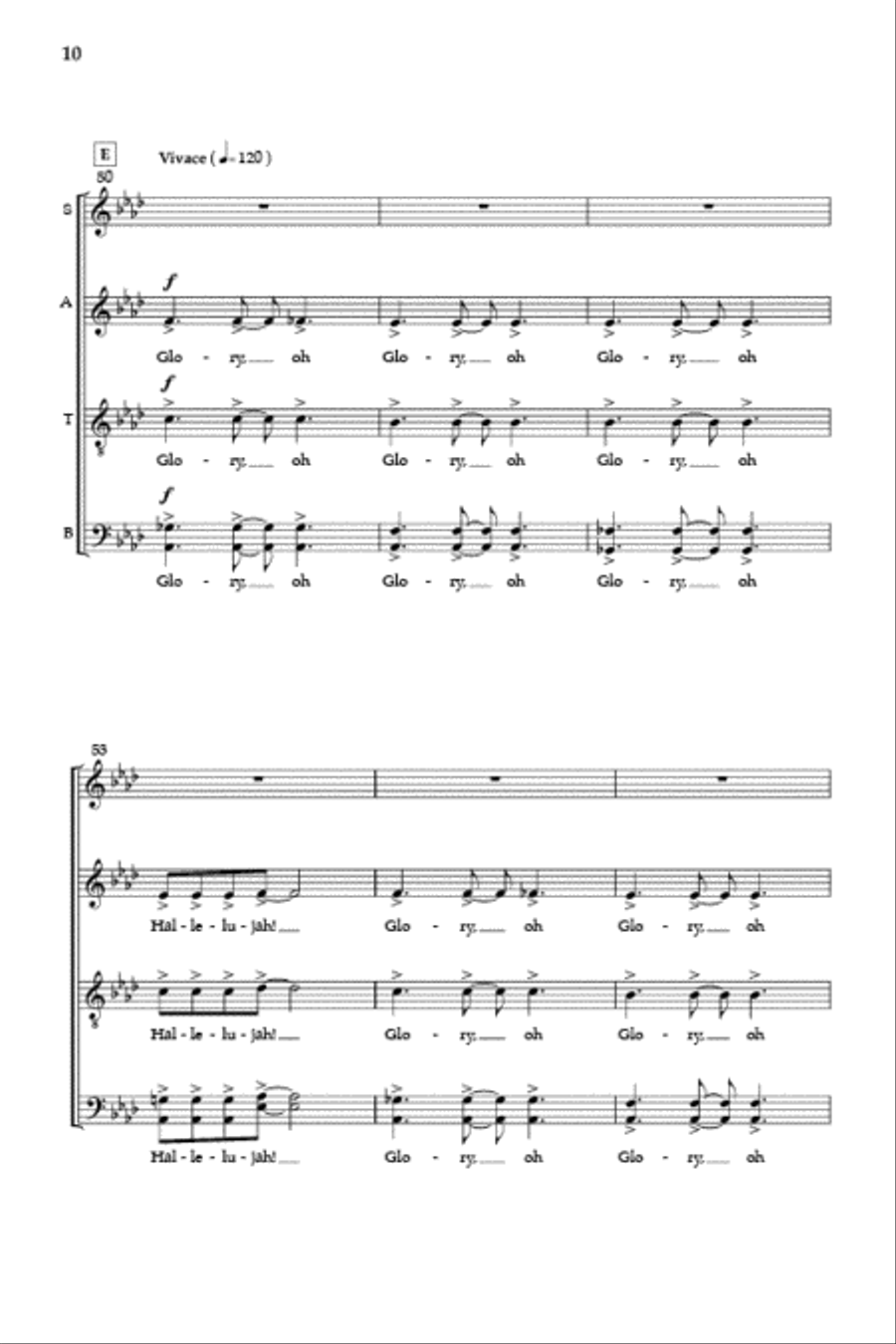 Glory, Glory, Hallelujah Divisi scores gallery preview page 9
