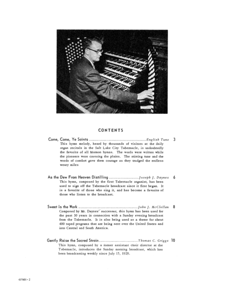 Easy Organ Transcriptions of Four Favorite Mormon Hymns