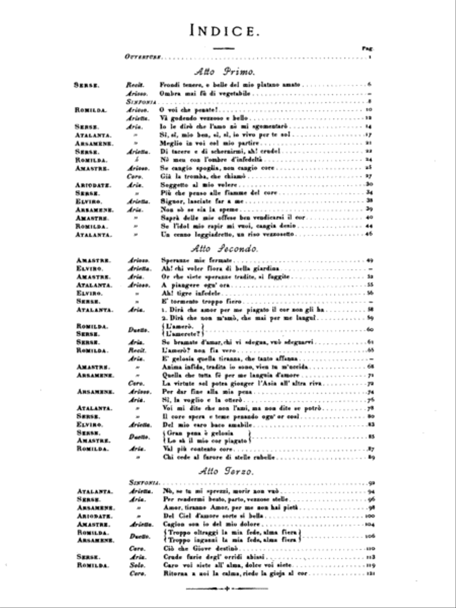 Serse (1738) Voice scores gallery preview page 5