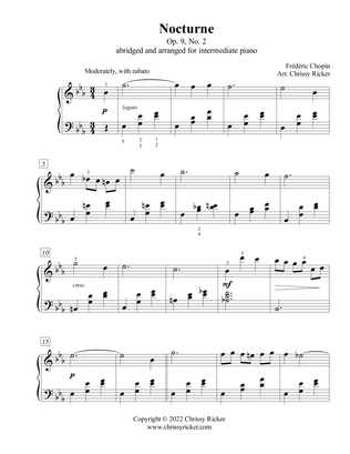 Nocturne, Op. 9, No. 2 - intermediate piano