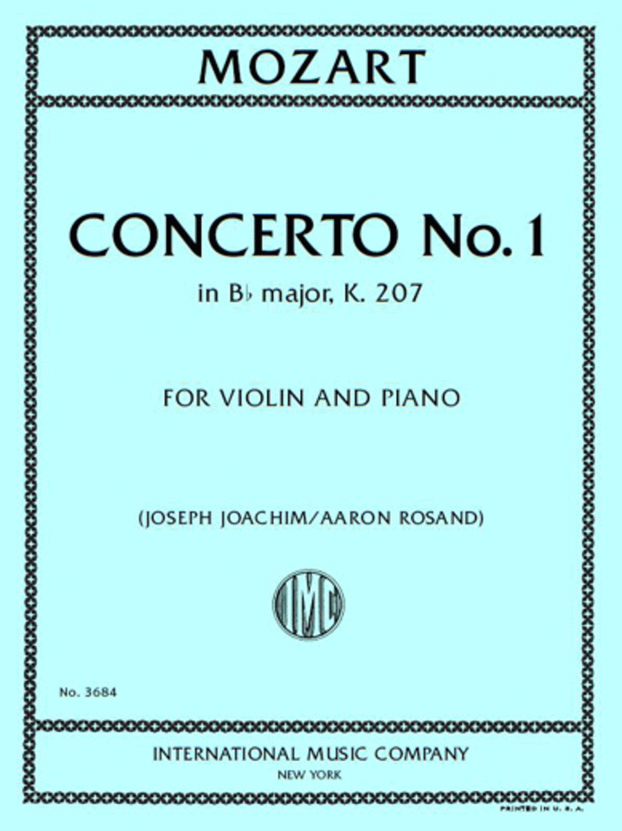 Wolfgang Amadeus Mozart : Concerto No. 1 in B-flat Major, K. 207