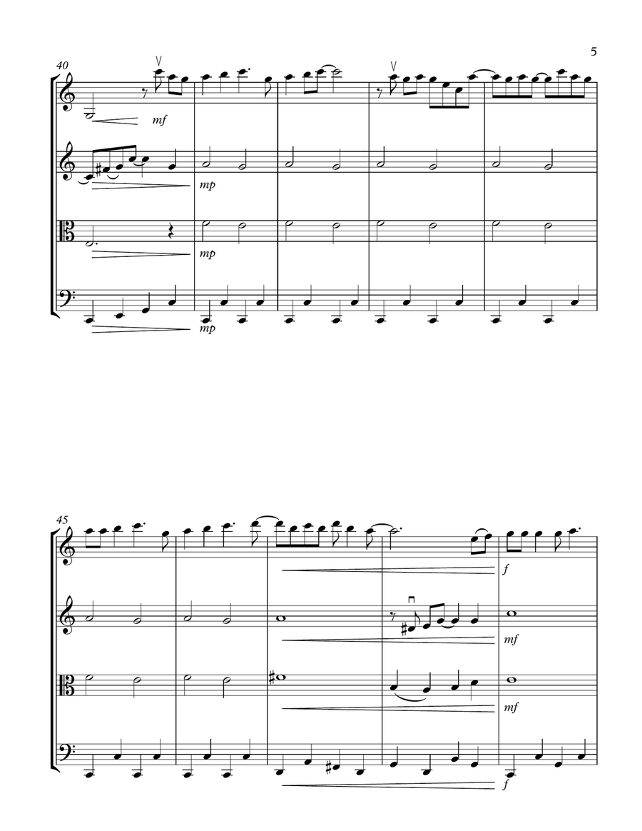 Happy Holiday String Quartet scores gallery preview page 5