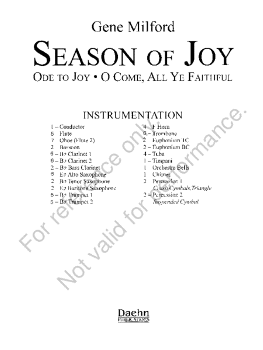 Season of Joy Season of Joy Concert Band scores gallery preview page 2