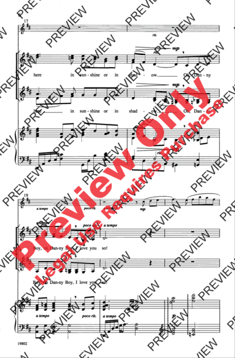 Danny Boy Women's Choir scores gallery preview page 6