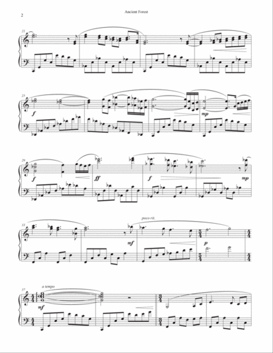 Ancient Forest Piano Solo scores gallery preview page 3