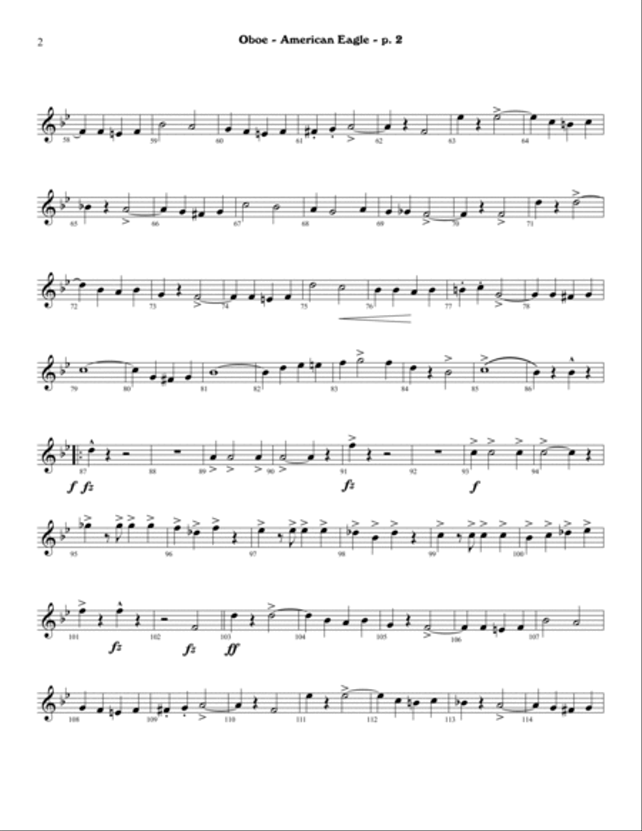 American Eagle March for Concert Band Concert Band scores gallery preview page 5