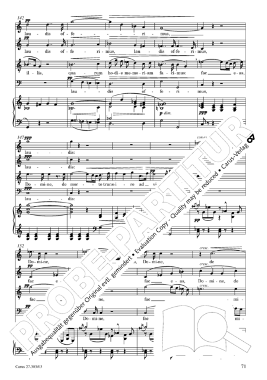 Messa da Requiem 4-Part scores gallery preview page 72