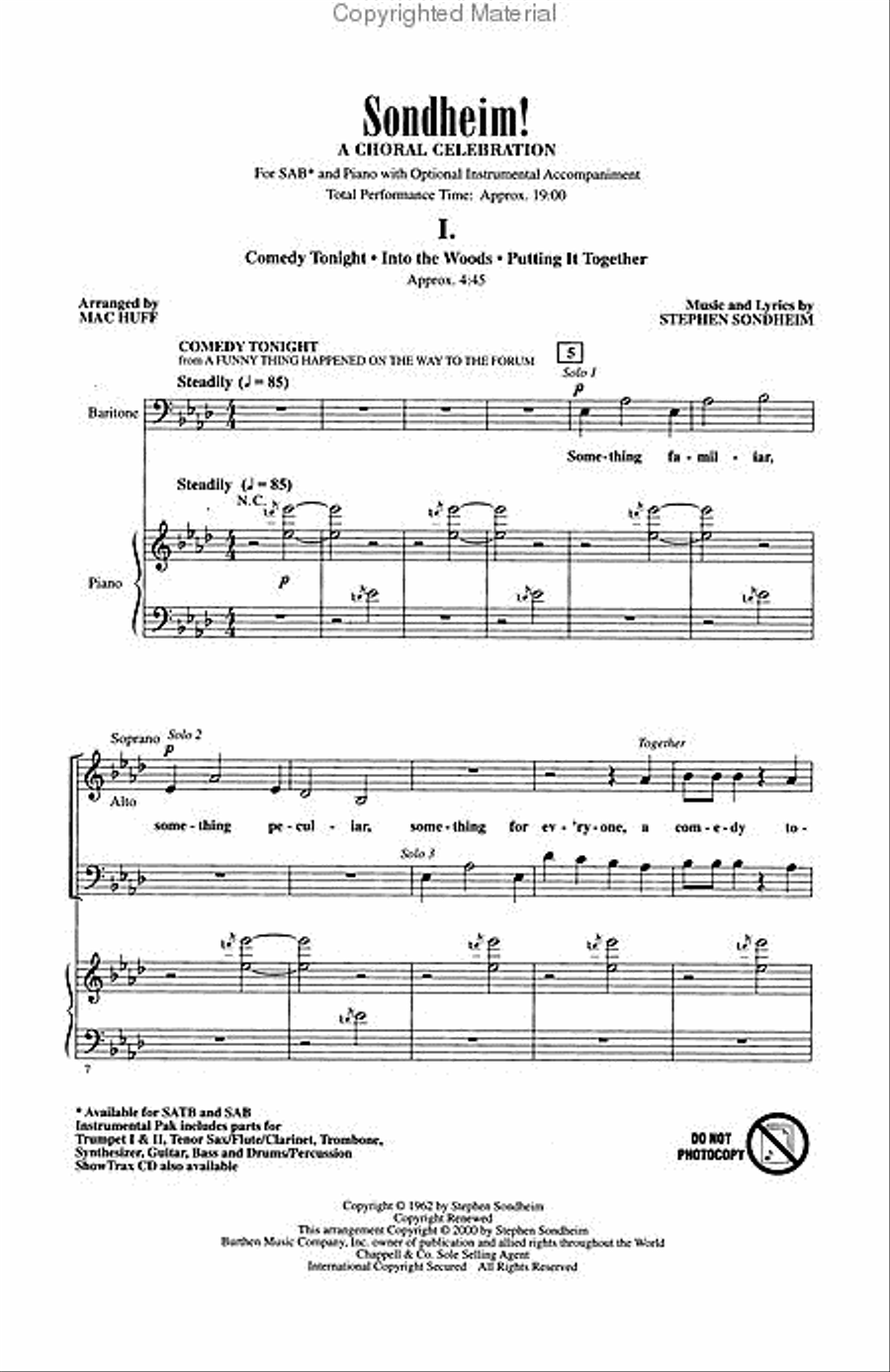 Sondheim! A Choral Celebration (Medley) 3-Part scores gallery preview page 2