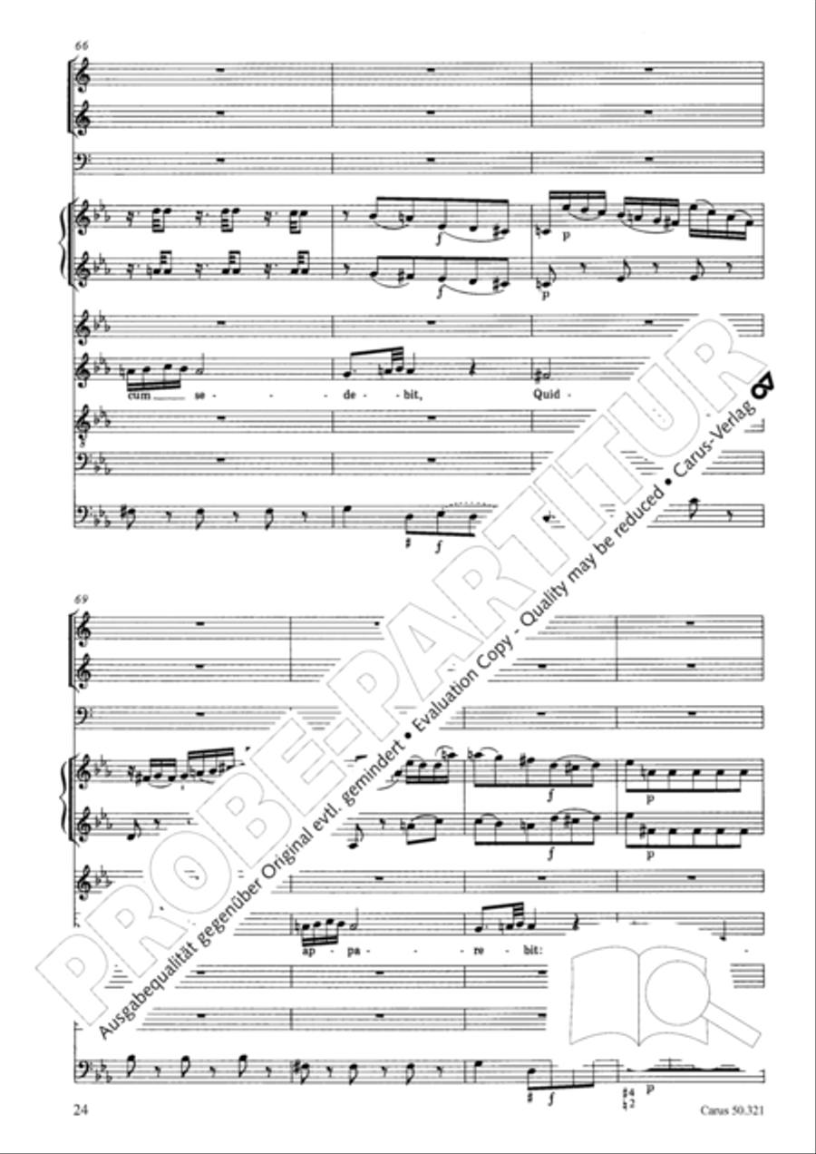 Requiem in C minor 4-Part scores gallery preview page 30